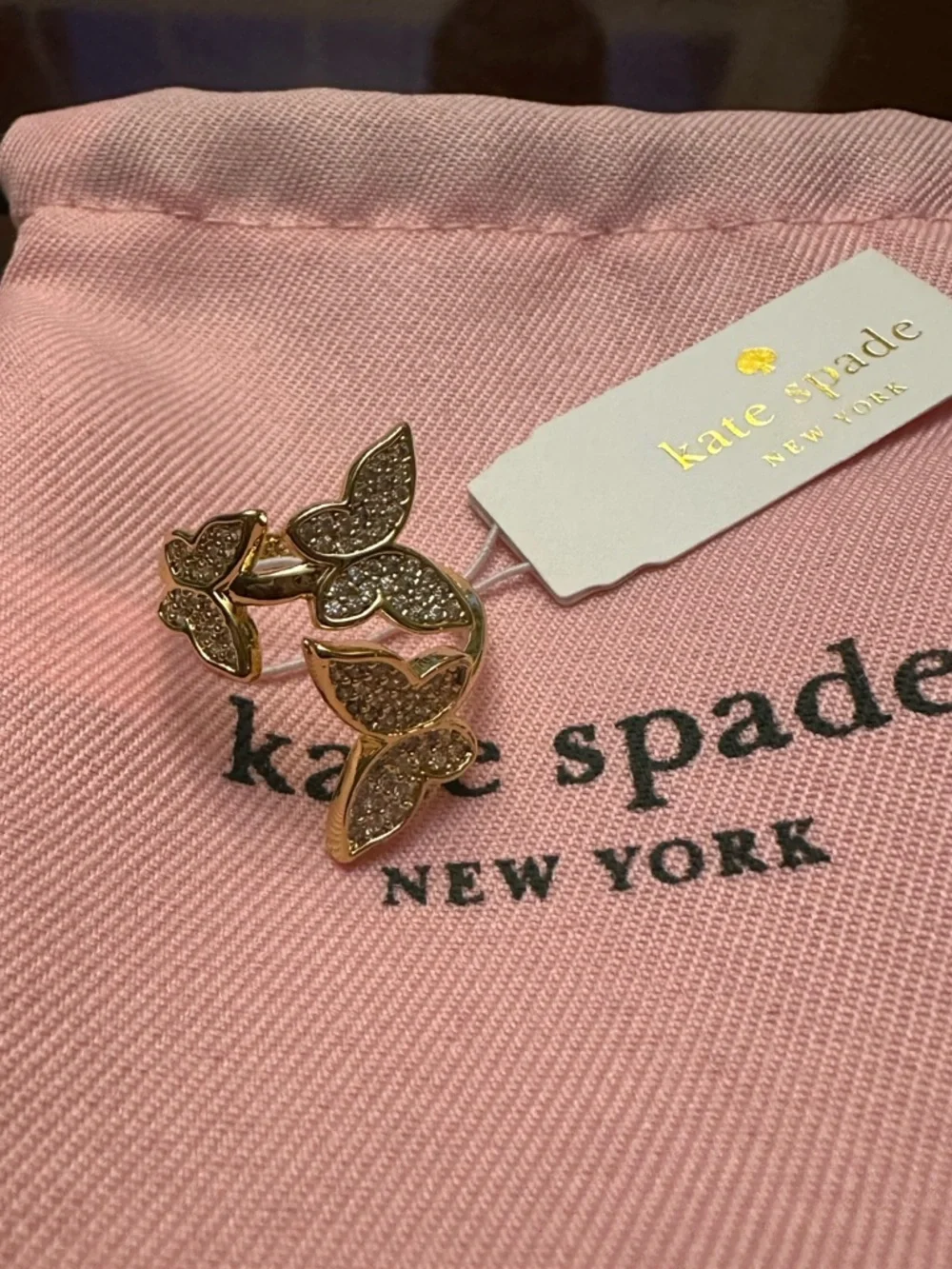 Kate spade butterfly ring size 8